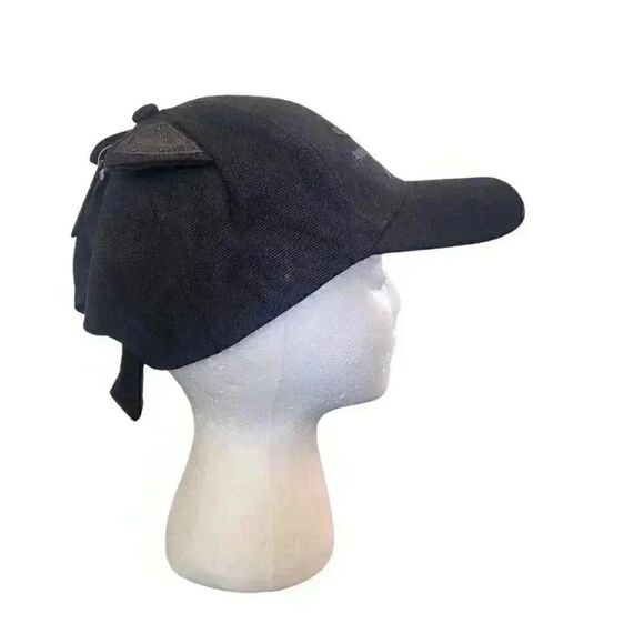 Collection Eighteen Unisex Adult Black Cotton Baseball Cap w Ears NEW - Picture 9 of 11